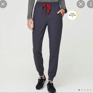 Figs High waisted Zamora Charcoal Jogger Scrubs